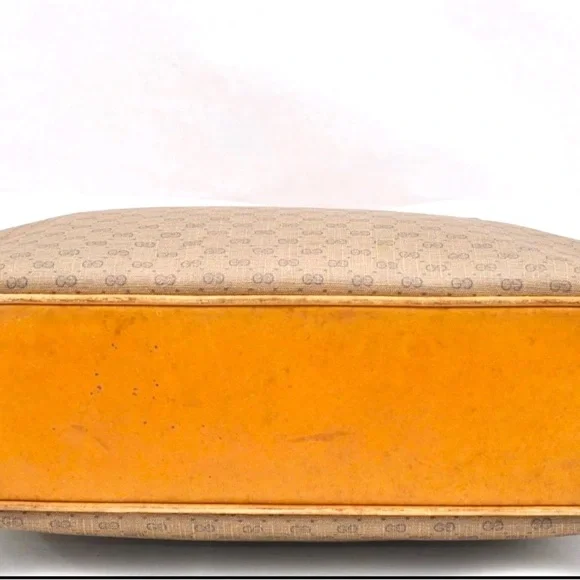 GUCCI Micro GG Vintage PVC Leather Shoulder Hand Tote Bag Brown​​​ - Picture 3 of 16